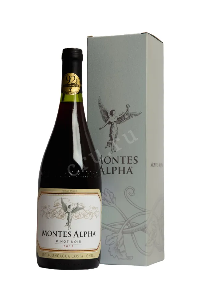 Вино Montes Alpha Pinot Noir DO in gift box 2022 0.75 л