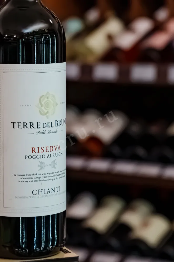 В магазине Крю Профи Terre del Bruno Riserva Poggio ai Falchi Chianti 2022 0.75 л