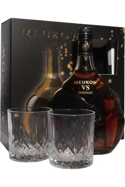 Коньяк Meukow VS in gift box with 2 glasses  0.7 л