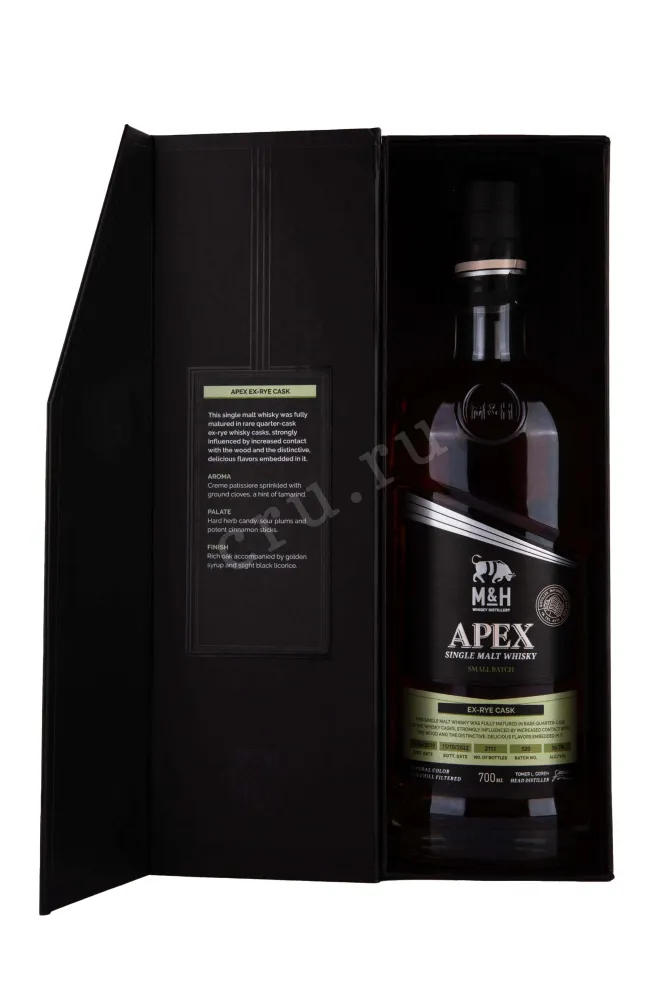 В подарочной коробке M&H Apex ex-Rye Cask in gift box 0.7 л