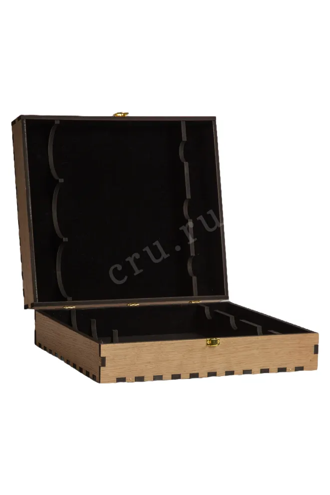 Gift White Wooden Box For Three Bordeaux Bottles