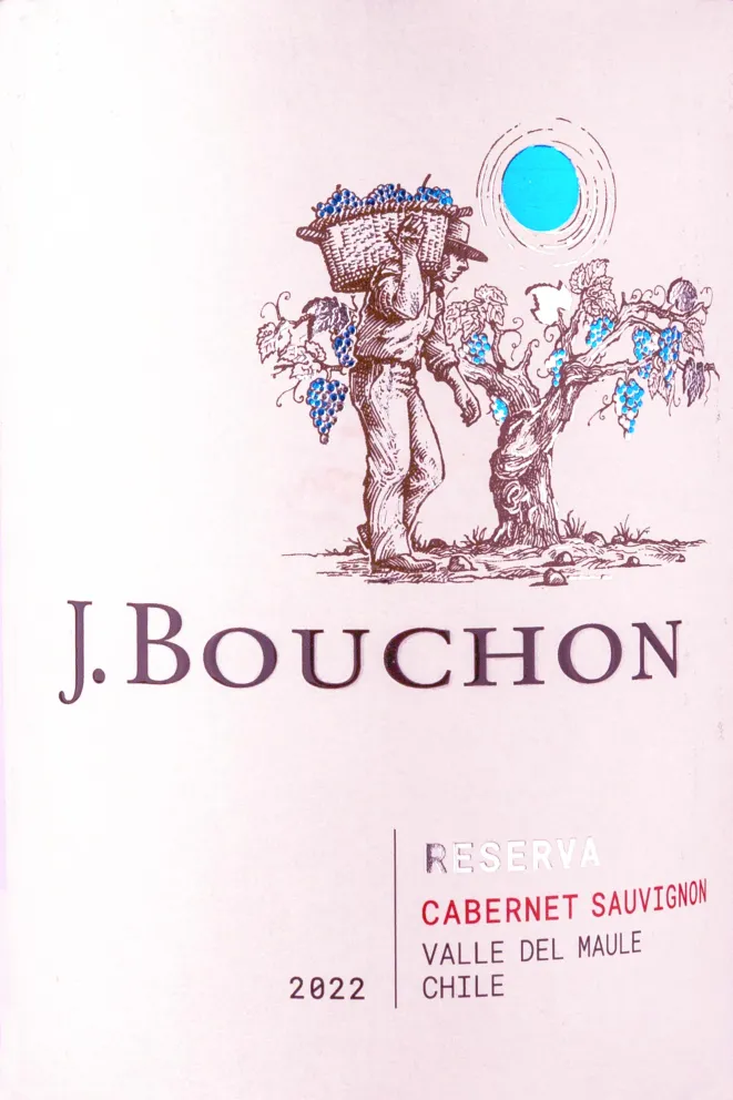 Этикетка J.Bouchon Cabernet Sauvignon Reserva 2022 0.75 л