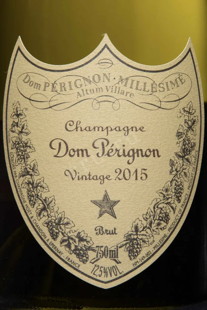 Этикетка Dom Perignon Vintage in gift box 2015 0.75 л