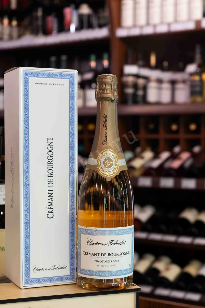 В магазине Крю Профи Chartron et Trebuchet Cremant de Bourgogne Pinot Noir in gift box 2022 0.75 л
