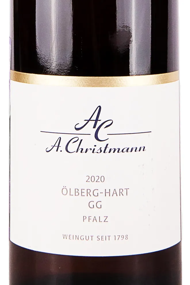 Этикетка A. Christmann Konigsbacher Olberg-Hart Riesling GG 2020 0.75 л