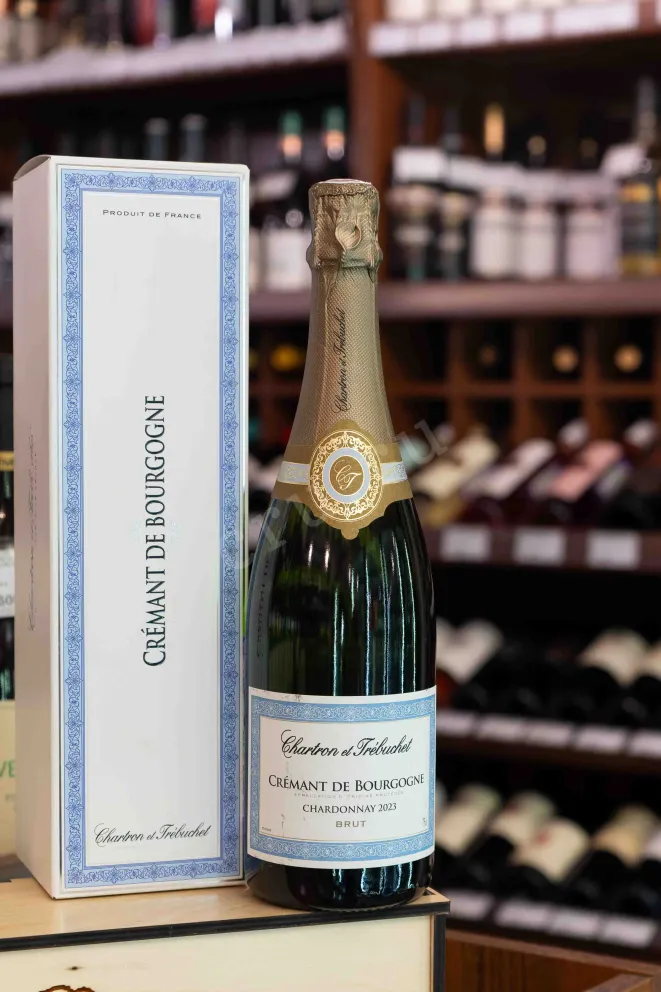 В магазине Крю Профи Chartron et Trebuchet Cremant de Bourgogne Chardonnay Brut in gift box 2023 0.75 л