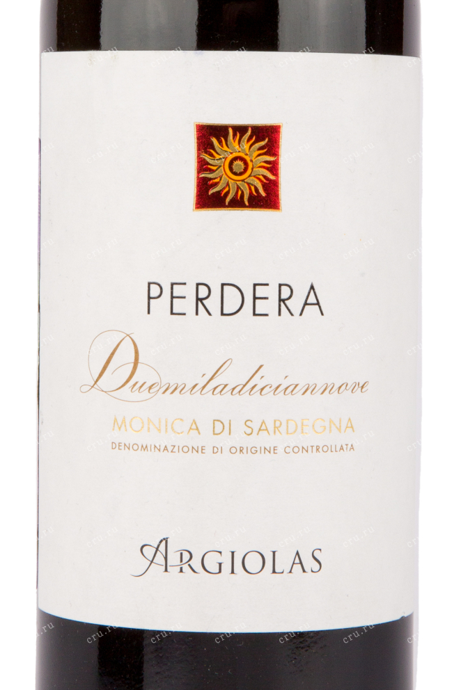 Этикетка вина Perdera Monica di Sardegna 2019 0.75 л