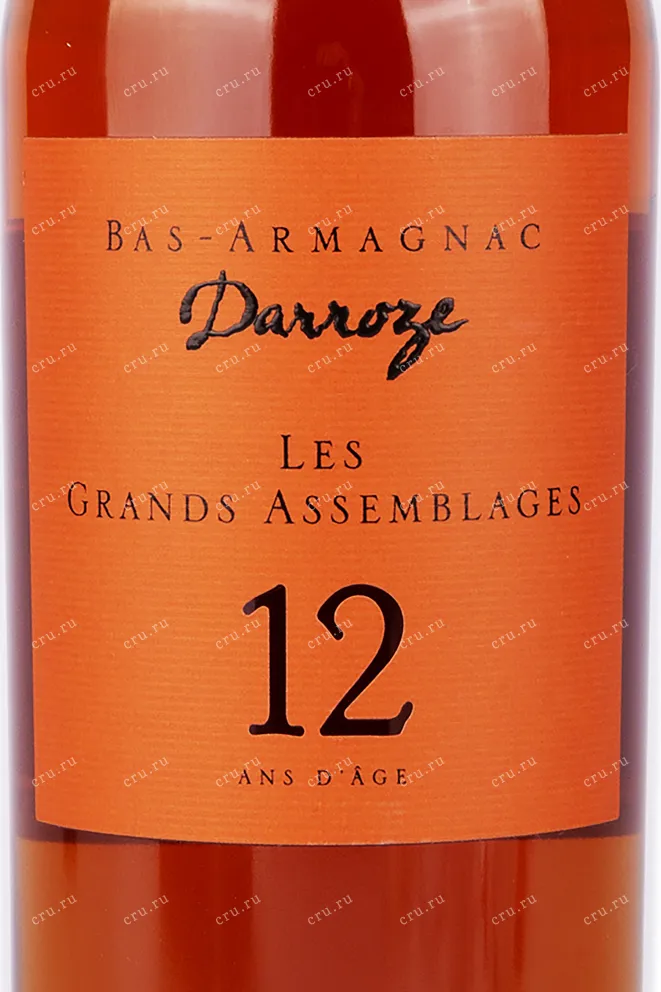 Этикетка Darroze  Les Grands Assemblages 12 Ans d`Age 0.7 л