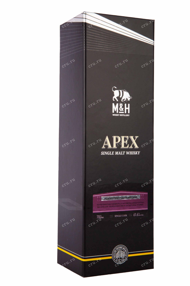 Подарочная коробка M&H Apex Single Cask Fortified Red Wine Cask 3 years in gift box 0.7 л