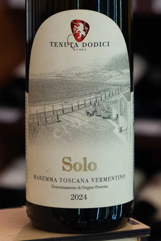 В магазине Крю Профи Tenuta Dodici Solo Dodici Vermentino Maremma 2024 0.75 л