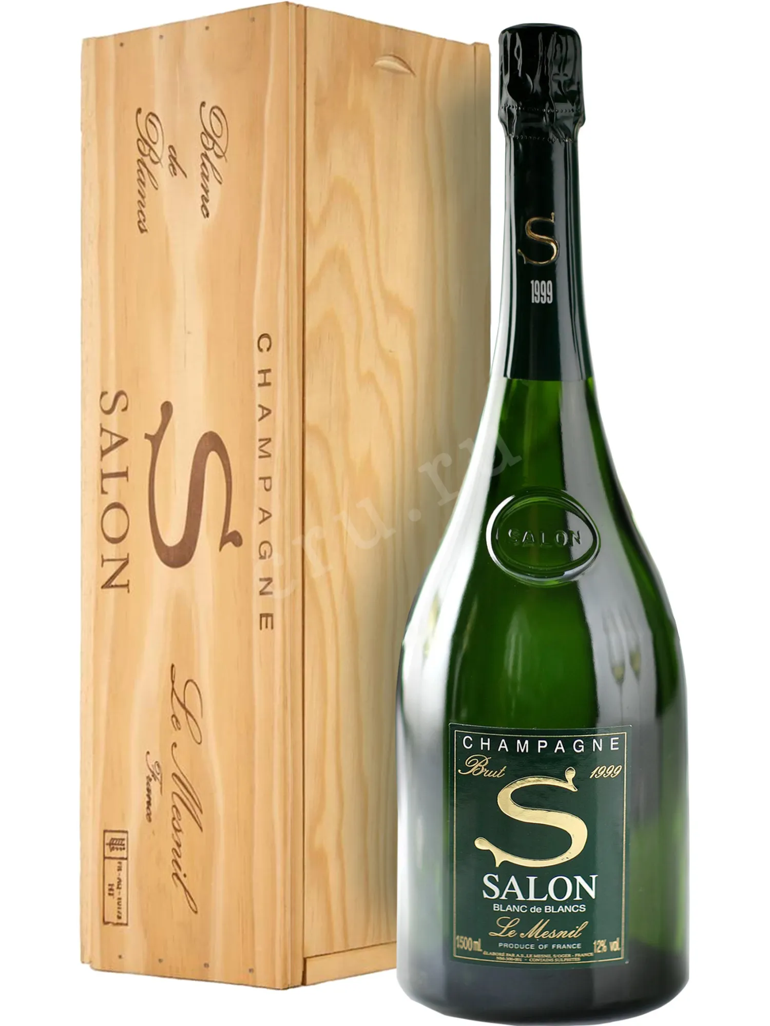 Фото — Шампанское Salon Brut Blanc de Blancs gift box 1999 1.5 л