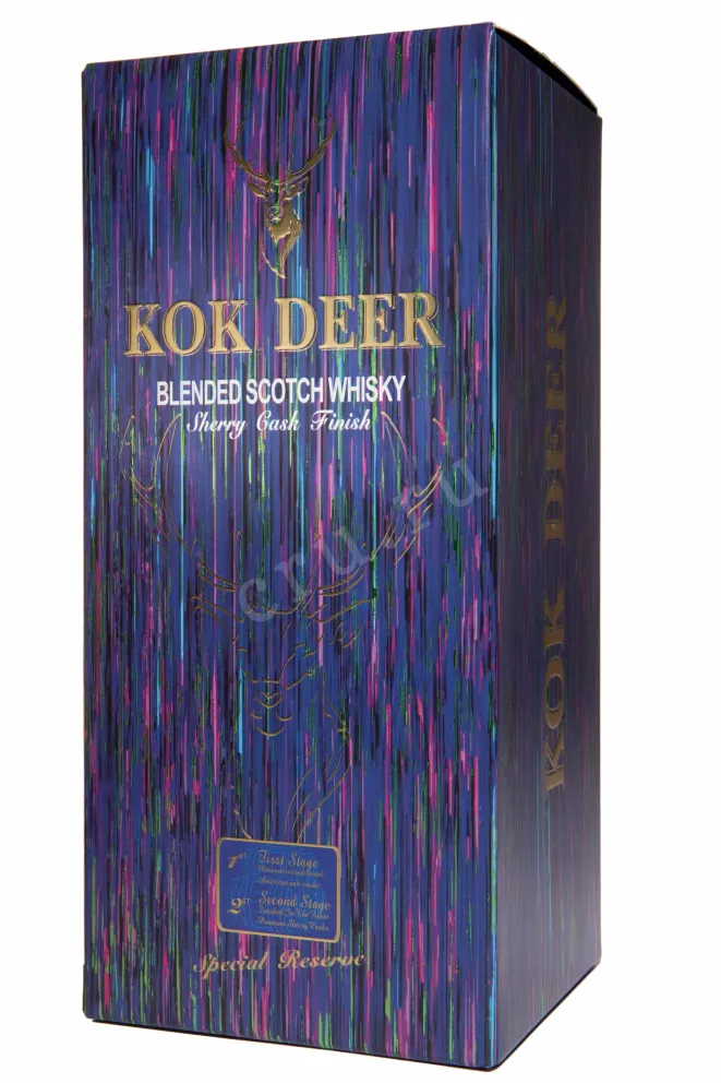 Подарочная коробка Kok Deer Sherry Cask Finish Blended Scotch Whisky in gift box 0.7 л