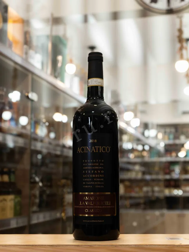 В магазине Крю Профи Acinatico Amarone della Valpolicella Classico DOCG in wooden box 2021 1.5 л