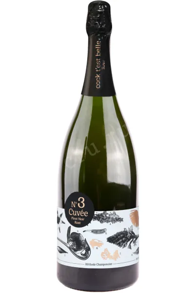 Игристое вино Кок т'э бэль Пино Нуар Кюве № 3 Розе 2019 1.5 л