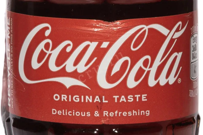 Этикетка Газированный напиток Coca-Cola Original Taste Стеклянная бутылка 0.2 л