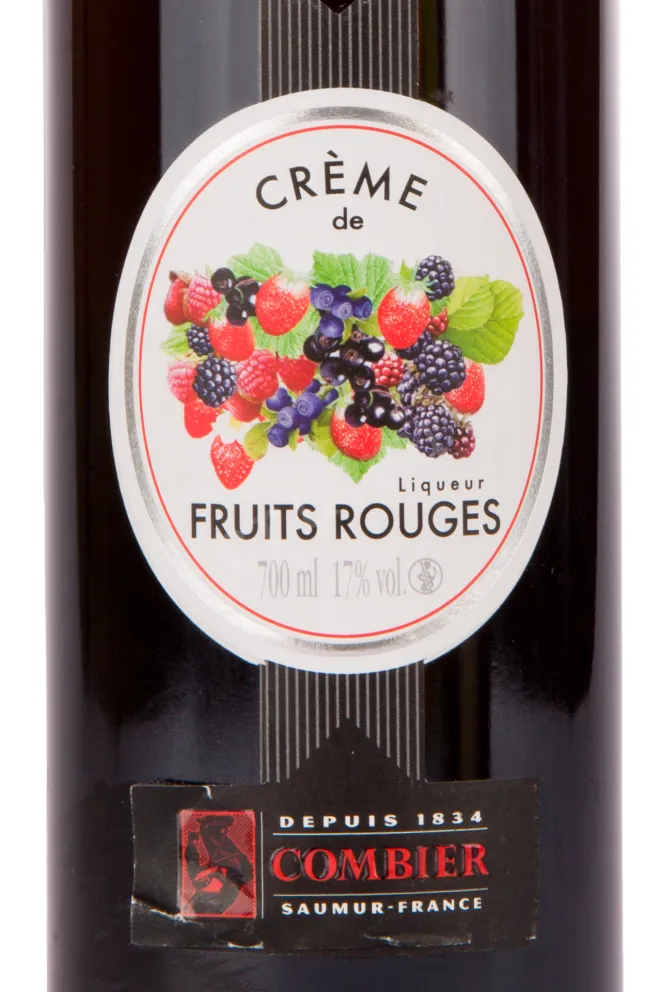 Этикетка ликера Комбье Крем де Фрутс Руж 0.7 л