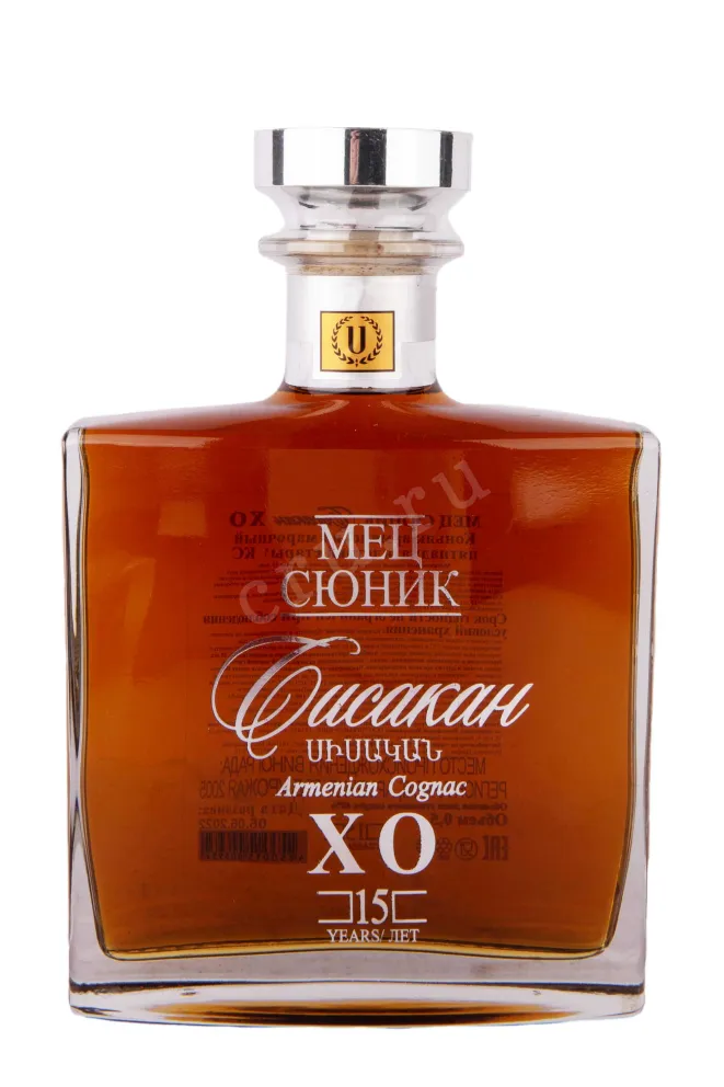 Бутылка Mets Sunik Sisakan XO 10 years in gift box 0.5 л