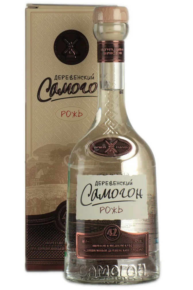 Фото — Водка Деревенский Самогон Рожь в п/у  0.5 л