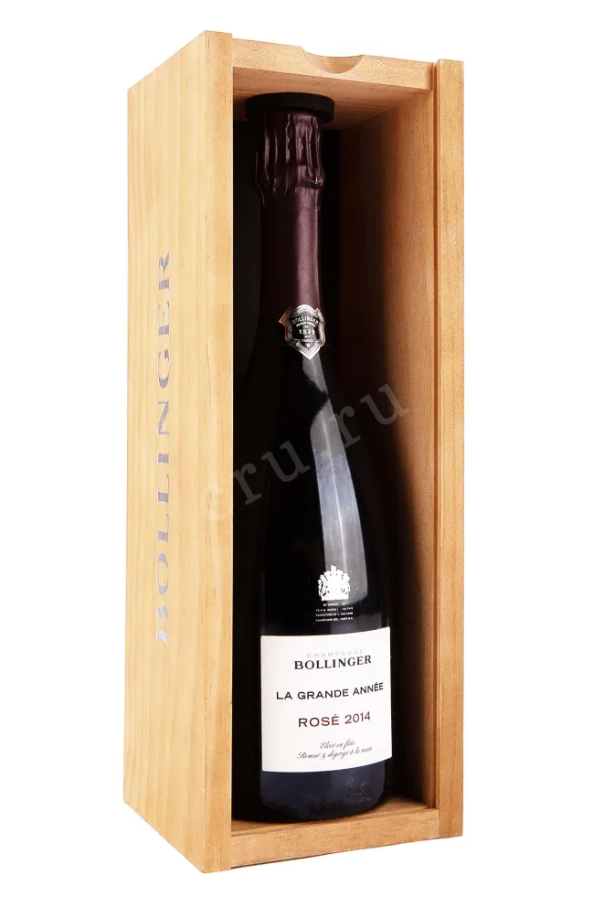 В деревянной коробке Bollinger La Grande Annee Rose in wooden box 2014 0.75 л