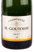 Этикетка игристого вина H. Goutorbe Cuvée Tradition Brut 0.75 л