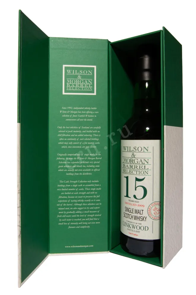 В подарочной коробке Wilson&Morgan Barrel Selection Linkwood Sherry Finish 15 years in gift box 0.7 л