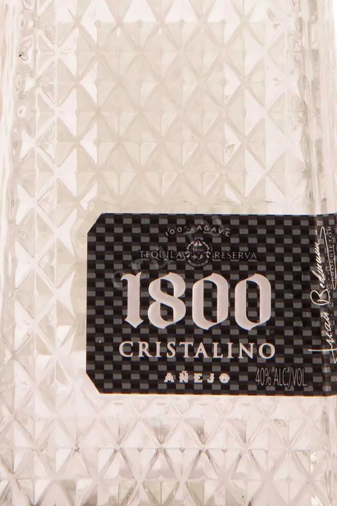 Этикетка Jose Cuervo 1800 Cristalino Anejo in gift box 0.7 л