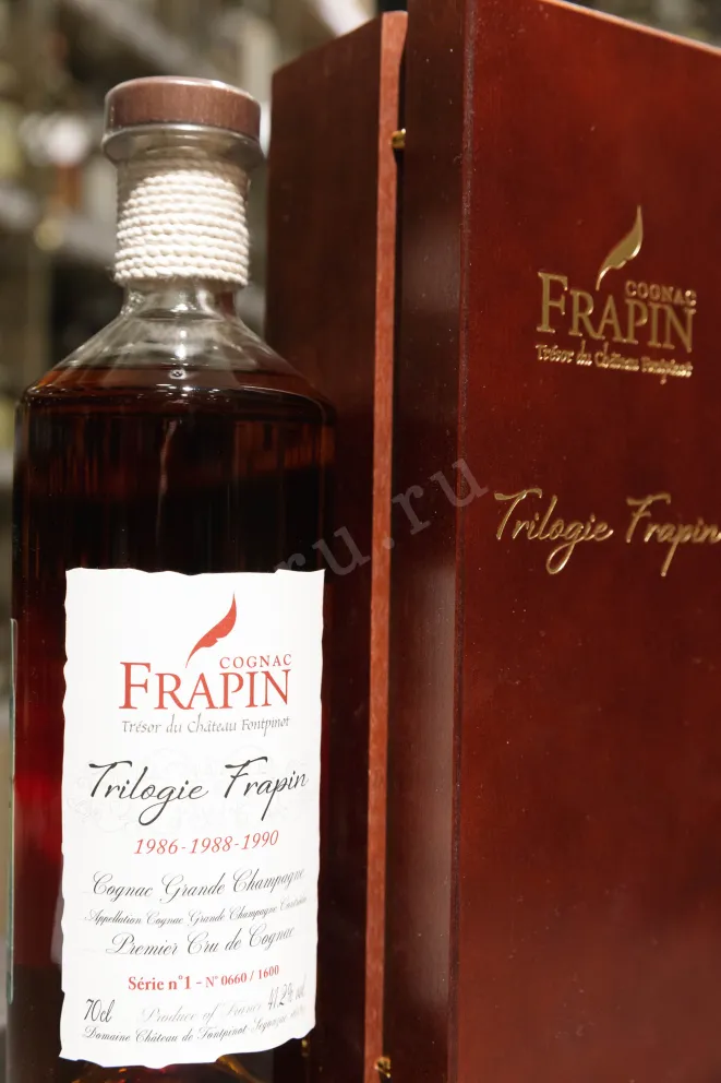 В магазине Крю Профи Frapin Trilogie Grand Champagne 1986-88-90 in wooden box 0.7 л