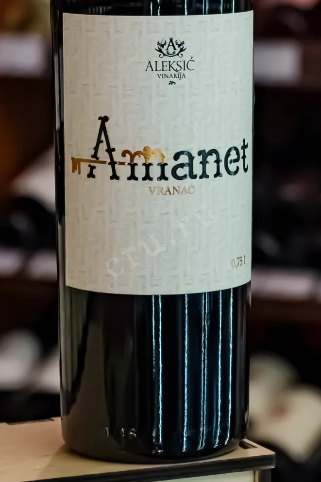 В магазине Крю Профи Aleksic Amanet Vranac 2019 0.75 л