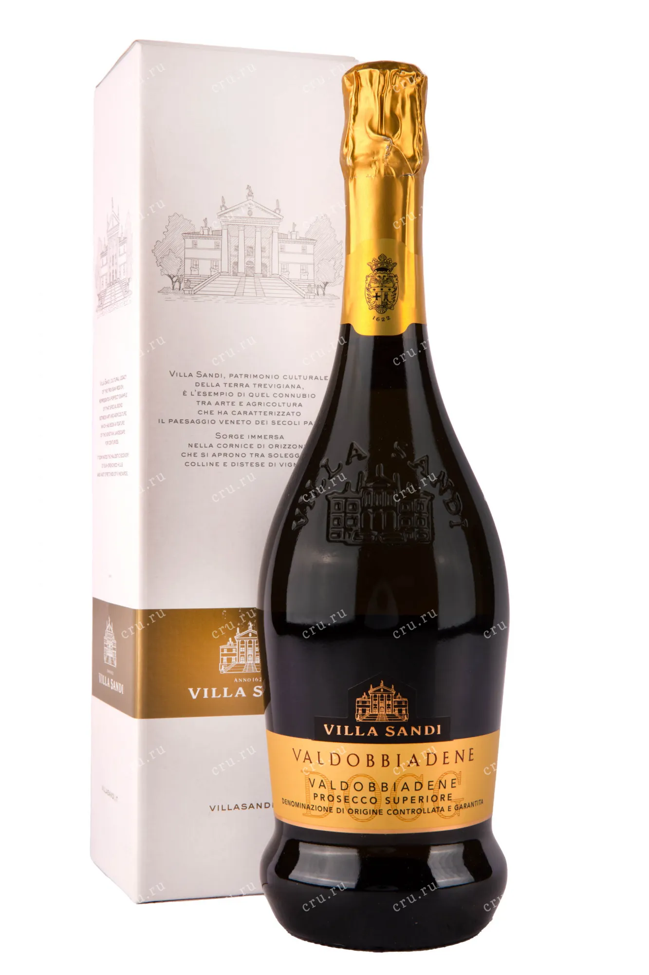 Фото — Игристое вино Villa Sandi Prosecco Di Valdobbiadene DOCG Superiore Extra Dry with gift box 2022 0.75 л