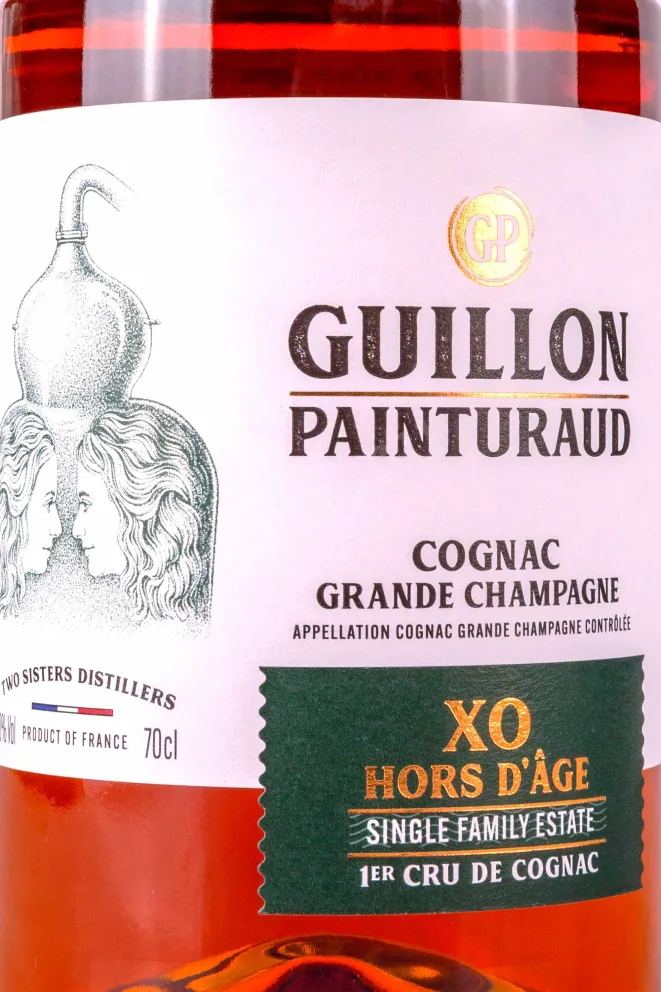 Этикетка Guillon Painturaud XO Hors dAge 1er Cru de Cognac in gift box 0.7 л