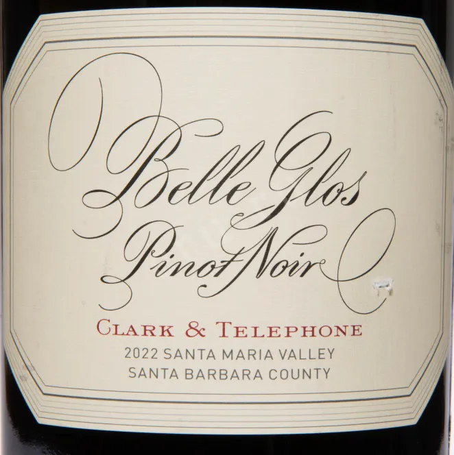 Этикетка Belle Glos Clark & Telephone Pinot Noir 2022 0.75 л