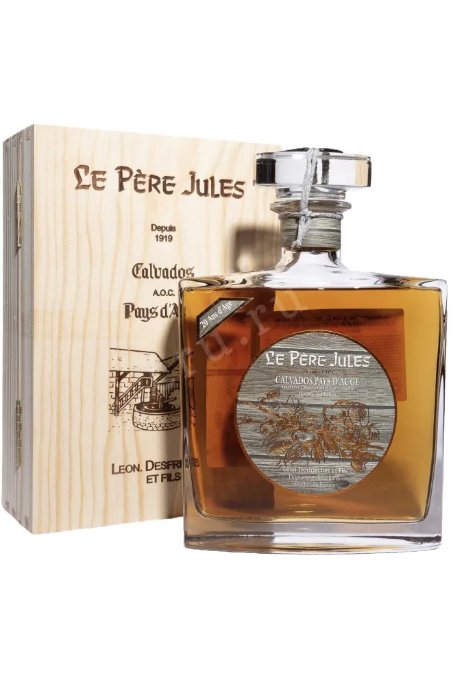 Кальвадос Le Pere Jules Pays d'Auge 20 ans in wooden box   0.7 л