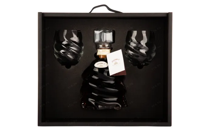 Бренди Torres Jaime I Reserva de la Familia gift box with 2 glasses  0.7 л