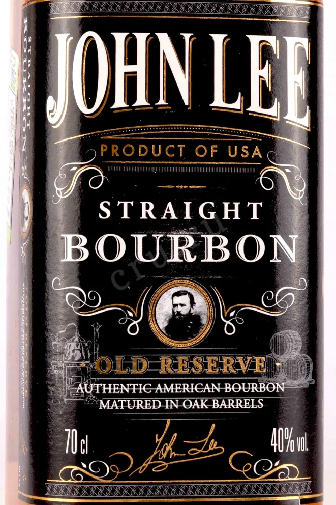 Этикетка John Lee Straight Bourbon Old Reserve 0.7 л