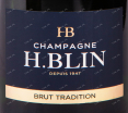 Этикетка игристого вина H. Blin Brut Tradition 0.75 л