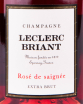 Этикетка игристого вина Leclerc Briant Rose de Saignee Extra Brut 0.75 л
