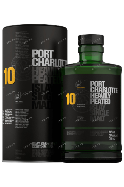 Виски Bruichladdich Port Charlotte Haevy Peated 10 in tube  0.7 л