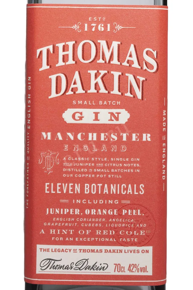 Этикетка Thomas Dakin 0.7 л
