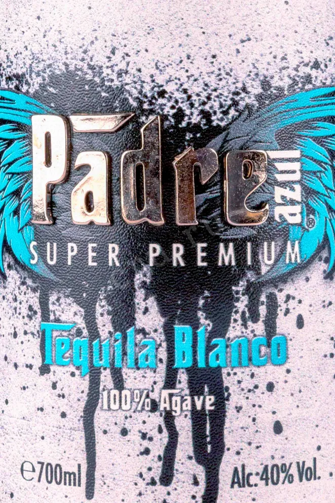 Этикетка Padre Azul Blanco in leather case 0.7 л