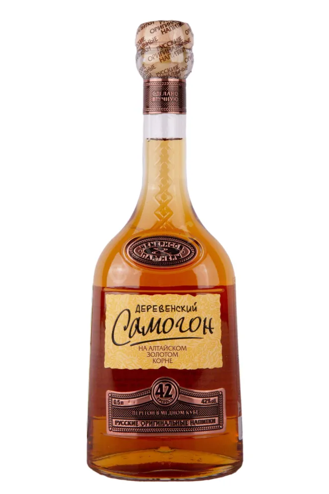 Водка Деревенский Самогон На Алтайском Золотом Корне  0.5 л