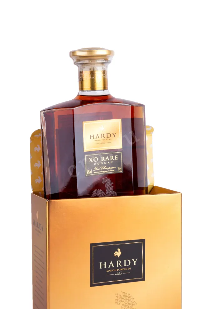 В подарочной коробке Hardy Rare XO 25 years decanter in gift box 0.7 л