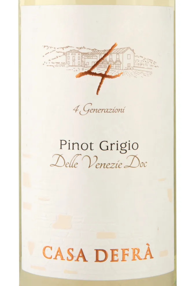 Этикетка Casa Defra Pinot Grigio Delle Venezie IGT 0,75