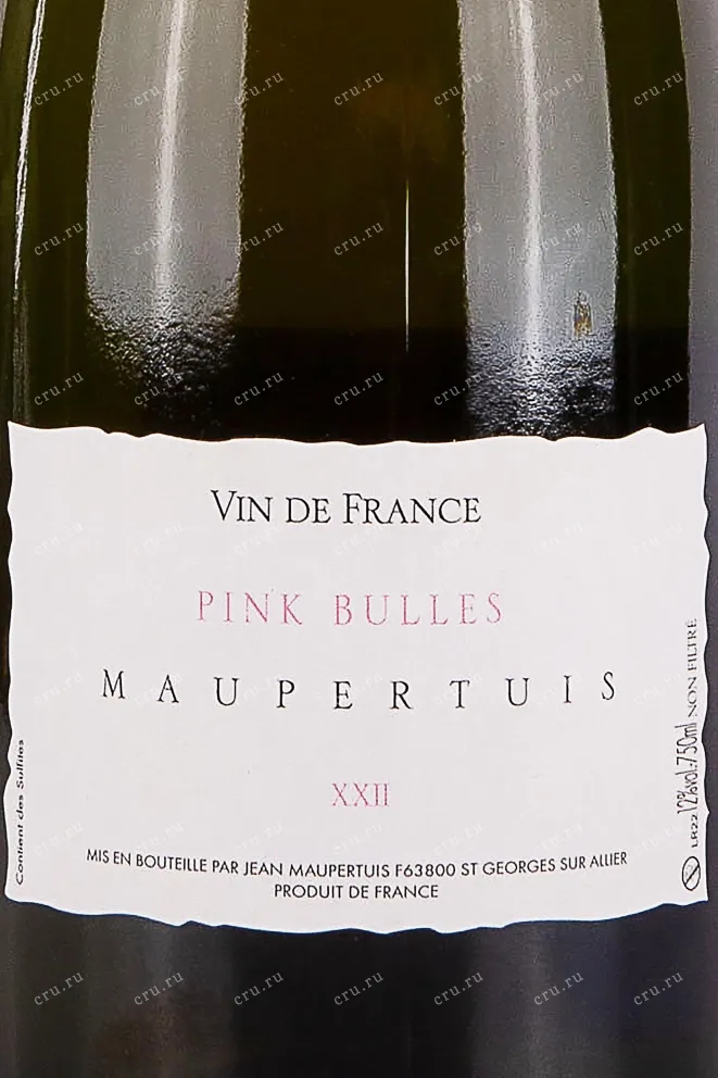 Этикетка Jean Maupertuis Pink Bulles 2022 0.75 л
