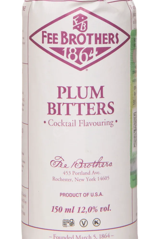 Этикетка Fee Brothers Plum 0.15 л