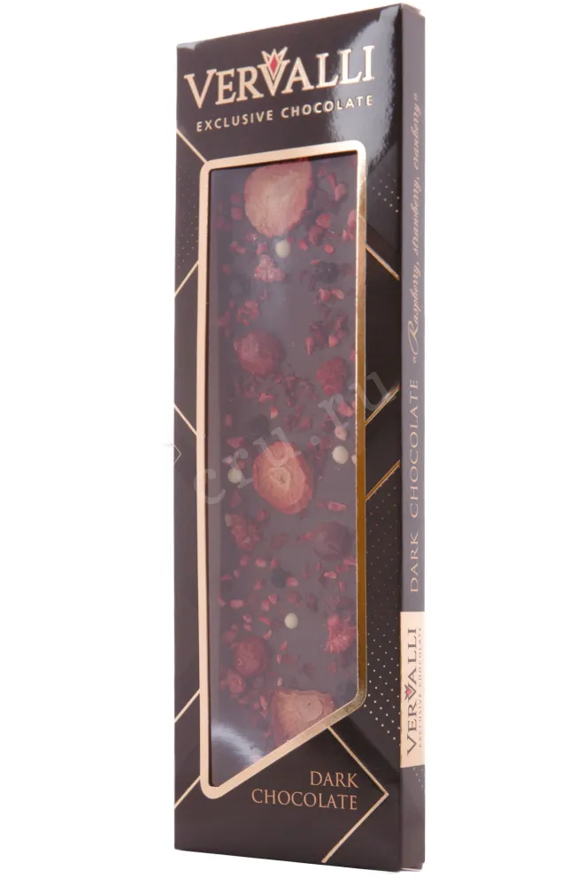 Шоколад Вервалли тёмный с украшением Малина Клубника Клюква 110 г
