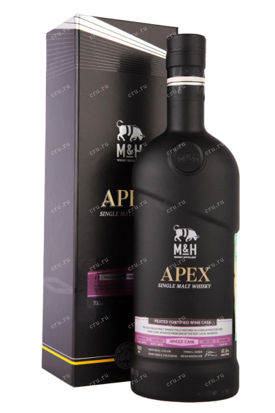 Виски M&H Apex Single Cask Fortified Red Wine Cask 3 years in gift box  0.7 л
