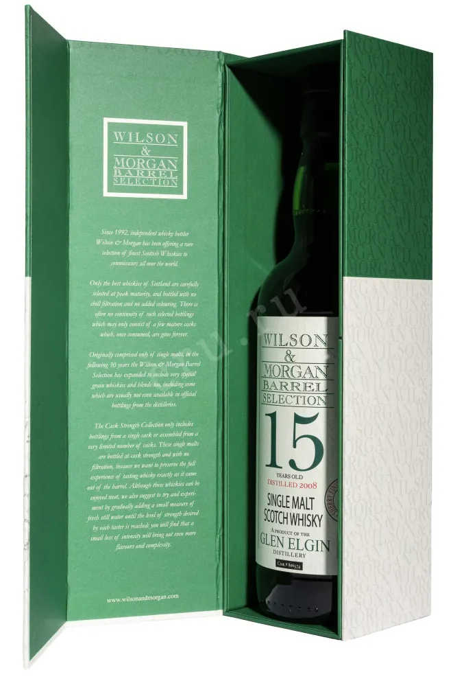 В подарочной коробке Wilson & Morgan Barrel Selection Glen Elgin Sherry Finish Oloroso 15 Years Old in gift box 0.7 л