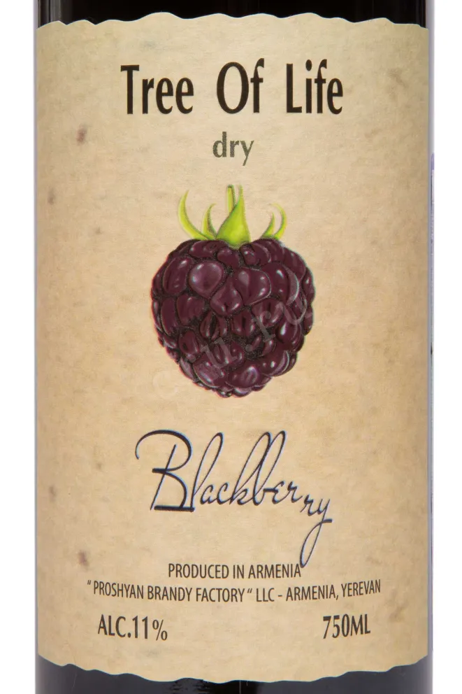 Этикетка Tree of Life Blackberry 0.75 л