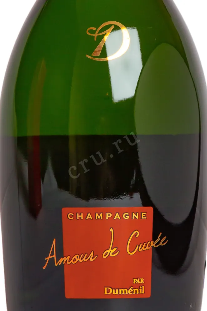 Этикетка Champagne Dumenil Amour de Cuvee Blanc de Noirs Premier Cru Champagne AOC gift box 2017 0.75 л