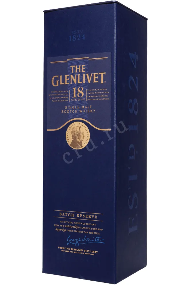 Подарочная коробка Glenlivet 18 years 0.7 л